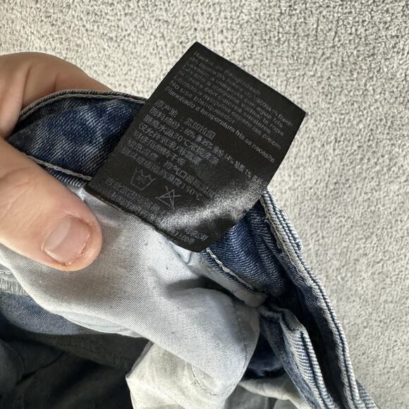 Southpole Jeans Mens 32x30 Acid Wash Skinny Moto Biker Ribbed Zip Distressed - Picture 12 of 16